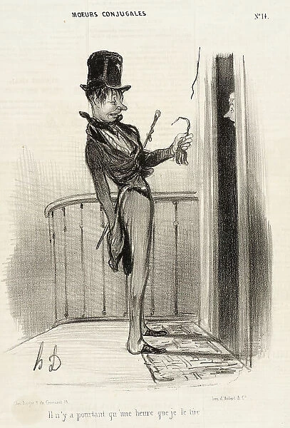 Il n'y a pourtant qu'une heure qu je tire, 1839. Creator: Honore Daumier