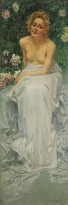 Framed Print : Il Piacere (The Pleasure). L enigma umano (The Human Enigma) Triptych, 1900 Framed Print : Il Piacere (The Pleasure). L enigma umano (The Human Enigma) Triptych, 1900