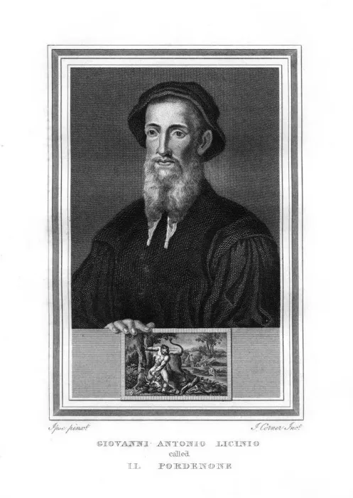 Framed Print : Il Pordenone, Italian painter of the Venetian School, (1825). Artist: John Corner Framed Print : Il Pordenone, Italian painter of the Venetian School, (1825). Artist: John Corner