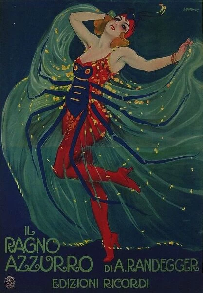 Il Ragno Azzurro (The Blue Spider) by Alberto Iginio Randegger, 1916. Creator: Metlicovitz
