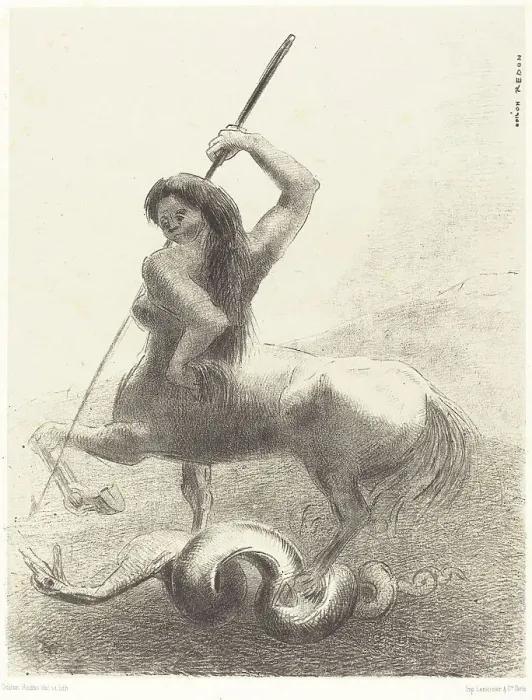 Framed Print : Il y eut des luttes et des vaines victoires (There were struggles and vain victories), 1883. Creator: Odilon Redon Framed Print : Il y eut des luttes et des vaines victoires (There were struggles and vain victories), 1883. Creator: Odilon Redon