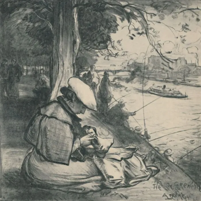 Framed Print : Ile Des Cygnes, c1898, (1919). Artist: Auguste Lepere Framed Print : Ile Des Cygnes, c1898, (1919). Artist: Auguste Lepere