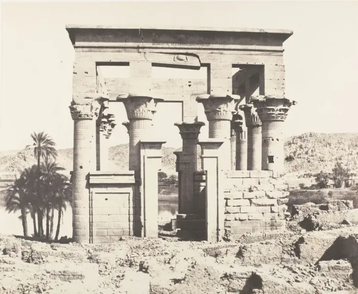 Framed Print : Ile de Fileh (Philae), edifice de l Est - Facade Occidentale - Vue du P Framed Print : Ile de Fileh (Philae), edifice de l Est - Facade Occidentale - Vue du P