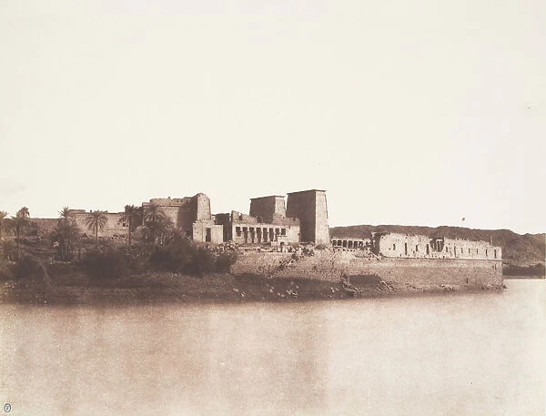Ile de Fileh (Philae), Vu Generale Prise du Nord-Ouest au Point A, 1851-52