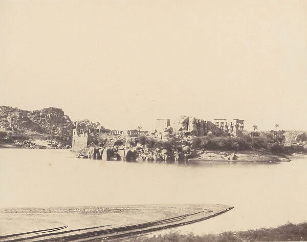 Ile de Fileh (Philae), Vue Generale Prise du Sud-Est au Point B, 1851-52