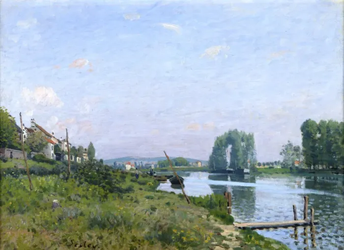 Framed Print : Ile Saint-Denis, 1872. Artist: Alfred Sisley Framed Print : Ile Saint-Denis, 1872. Artist: Alfred Sisley
