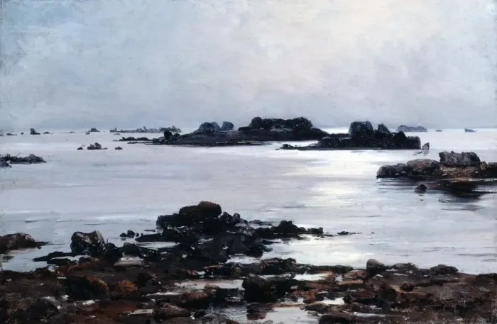 Framed Print : Ile de Sein, 1884. Artist: Emmanuel Lansyer Framed Print : Ile de Sein, 1884. Artist: Emmanuel Lansyer