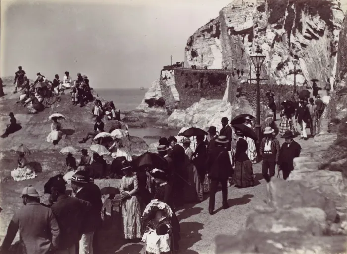 Framed Print : Ilfracombe, Capstone Parade, 1870s. Creator: Francis Bedford Framed Print : Ilfracombe, Capstone Parade, 1870s. Creator: Francis Bedford