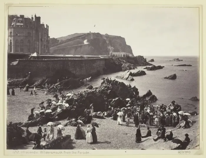 Framed Print : Ilfracombe, Wildersmouth from the Parade, 1860 / 94. Creator: Francis Bedford Framed Print : Ilfracombe, Wildersmouth from the Parade, 1860 / 94. Creator: Francis Bedford
