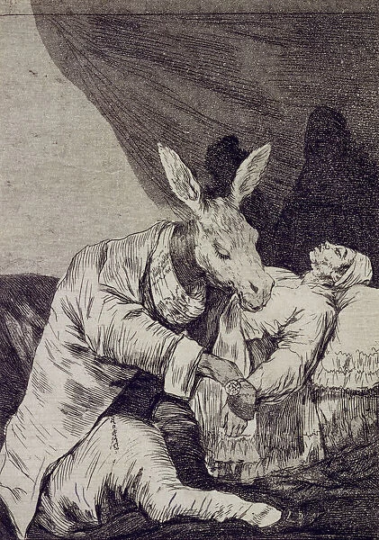 Of what ill will he die? (Capricho No 40). Artist: Goya, Francisco, de (1746-1828)