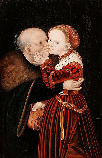 The Ill matched Couple, ca 1530. Creator: Cranach, Lucas, the Elder (1472-1553)