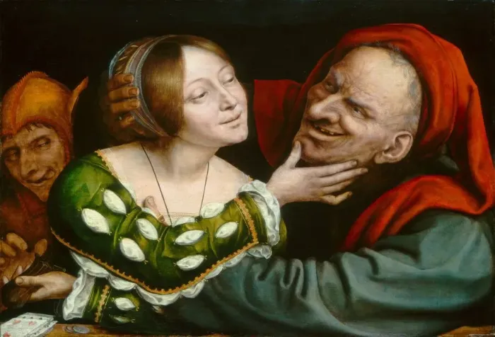 Framed Print : Ill-Matched Lovers, c. 1520 / 1525. Creator: Quinten Metsys Framed Print : Ill-Matched Lovers, c. 1520 / 1525. Creator: Quinten Metsys