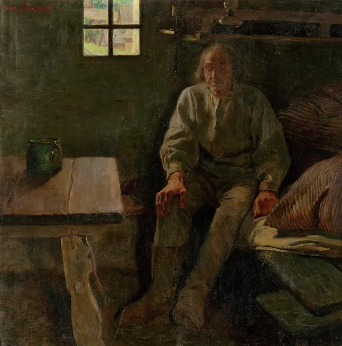Framed Print : Illness, 1907. Creator: Milos Slovak Framed Print : Illness, 1907. Creator: Milos Slovak