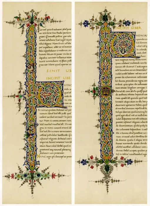 Framed Print : Illuminated initial letters, late 15th century Framed Print : Illuminated initial letters, late 15th century