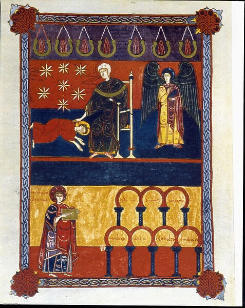 Illuminated page in Beatus of Don Fernando and Dona Sancha, based on Comments