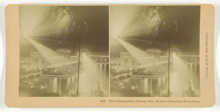 Framed Print : The Illumination, Chicago Day, Worlds Columbian Exposition, 1893. Creator: BW Kilburn Framed Print : The Illumination, Chicago Day, Worlds Columbian Exposition, 1893. Creator: BW Kilburn