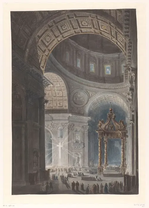 Framed Print : Illumination of the Holy Cross in St. Peter's, 1768-1804. Creator: Francesco Piranesi Framed Print : Illumination of the Holy Cross in St. Peter's, 1768-1804. Creator: Francesco Piranesi