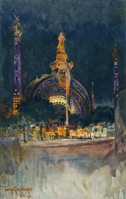 Framed Print : Illumination of the Main Entrance to the Paris Exhibition, 1900. Creator
