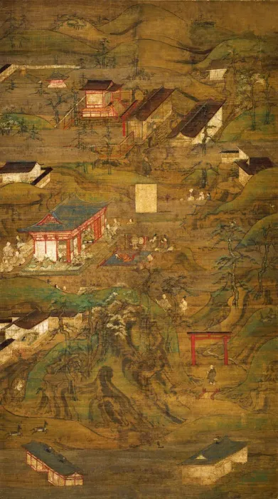 Framed Print : Illustrated Legends of the Tenchi-in (Tenchi-in engi), 14th century. Creator: Unknown Framed Print : Illustrated Legends of the Tenchi-in (Tenchi-in engi), 14th century. Creator: Unknown