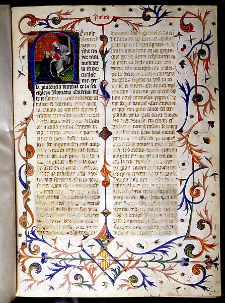 Illustrated page of the Manuscript of Valerius Maximus, copied by Arnau de Collis in 1408