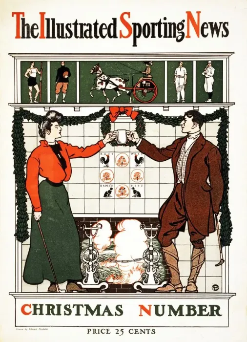 Framed Print : The Illustrated Sporting News, Christmas Number, 1900 (colour lithograph) Framed Print : The Illustrated Sporting News, Christmas Number, 1900 (colour lithograph)