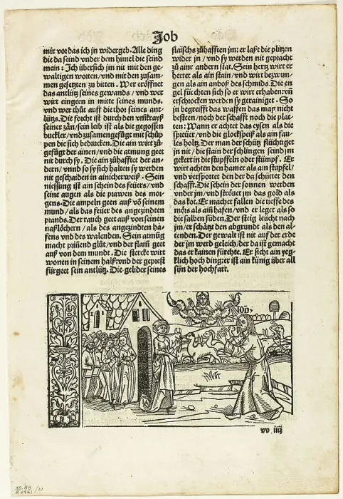 Framed Print : Illustration from the 14th German Bible, plate 21 from Woodcuts... 1518, assembled...1937. Creators: Unknown, Max Geisberg Framed Print : Illustration from the 14th German Bible, plate 21 from Woodcuts... 1518, assembled...1937. Creators: Unknown, Max Geisberg