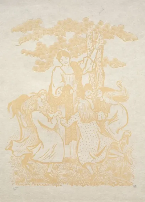 Framed Print : Illustration 25: La Ronde, 1893. Creator: Lucien Pissarro (British, 1863-1944) Framed Print : Illustration 25: La Ronde, 1893. Creator: Lucien Pissarro (British, 1863-1944)