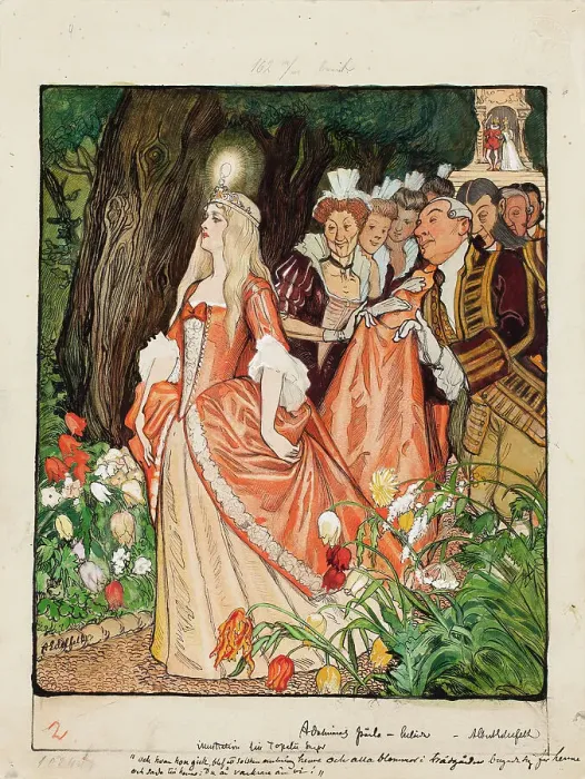 Framed Print : Illustration of Adalmina's Pearl, c1880s. Creator: Albert Edelfelt Framed Print : Illustration of Adalmina's Pearl, c1880s. Creator: Albert Edelfelt