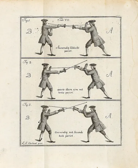 Framed Print : Illustration from Anfangsgründe der Fechtkunst by Anton Friedrich Kahn, 1761. Creator: Anonymous. Illustration from Anfangsgründe der Fechtkunst by Anton Friedrich Kahn, 1761. Creator: Anonymous Framed Print : Illustration from Anfangsgründe der Fechtkunst by Anton Friedrich Kahn, 1761. Creator: Anonymous. Illustration from Anfangsgründe der Fechtkunst by Anton Friedrich Kahn, 1761. Creator: Anonymous