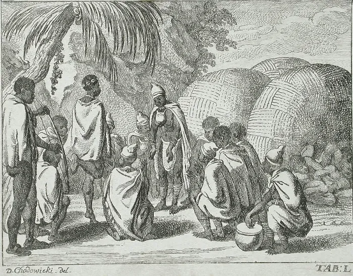 Framed Print : Illustration for Basedow's Elementary Work, 1770. Creator: Daniel Nikolaus Chodowiecki