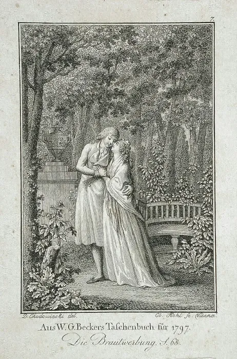Framed Print : Illustration for Becker's Almanac for 1798, 1798. Creators: Daniel Nikolaus Chodowiecki, Clemens Kohl Framed Print : Illustration for Becker's Almanac for 1798, 1798. Creators: Daniel Nikolaus Chodowiecki, Clemens Kohl