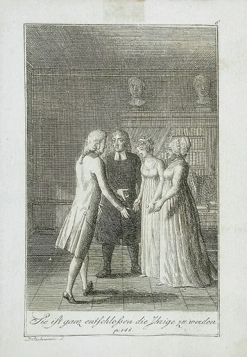 Framed Print : Illustration to Becker's Pocketbook für 1799. Creator: Daniel Nikolaus Chodowiecki