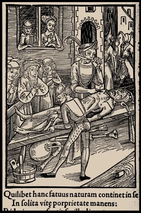 Framed Print : Illustration to the book Ship of Fools by Sebastian Brant, 1497. Creator: Anonymous Framed Print : Illustration to the book Ship of Fools by Sebastian Brant, 1497. Creator: Anonymous