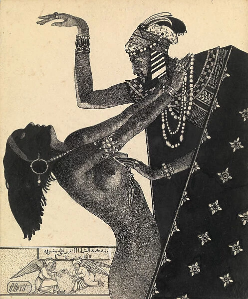Illustration to the Book One Thousand and One Nights. Artist: Apsit, Alexander Petrovich (1880-1944)