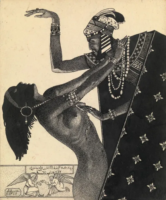 Framed Print : Illustration to the Book One Thousand and One Nights. Artist: Apsit, Alexander Petrovich (1880-1944)