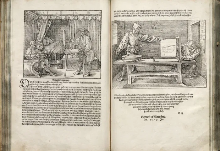 Framed Print : Illustration from the Four Books on Human Proportion, 1528. Artist: Durer, Albrecht (1471-1528) Framed Print : Illustration from the Four Books on Human Proportion, 1528. Artist: Durer, Albrecht (1471-1528)