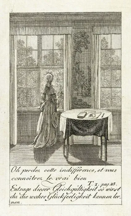 Framed Print : Illustration for Caroline of Lichtfield, 1786. Creator: Daniel Nikolaus Chodowiecki Framed Print : Illustration for Caroline of Lichtfield, 1786. Creator: Daniel Nikolaus Chodowiecki