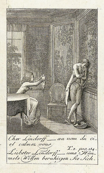 Illustration for Caroline of Lichtfield, 1786. Creator: Daniel Nikolaus Chodowiecki