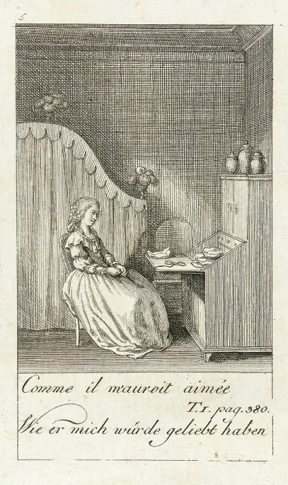 Framed Print : Illustration for Caroline of Lichtfield, 1786. Creator: Daniel Nikolaus Chodowiecki Framed Print : Illustration for Caroline of Lichtfield, 1786. Creator: Daniel Nikolaus Chodowiecki