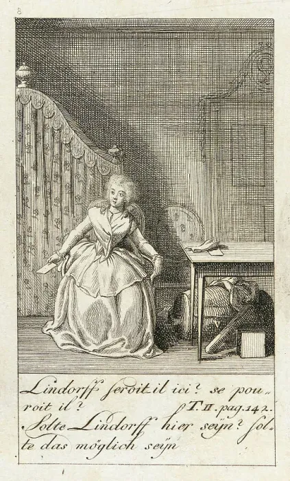 Framed Print : Illustration for Caroline of Lichtfield, 1786. Creator: Daniel Nikolaus Chodowiecki Framed Print : Illustration for Caroline of Lichtfield, 1786. Creator: Daniel Nikolaus Chodowiecki