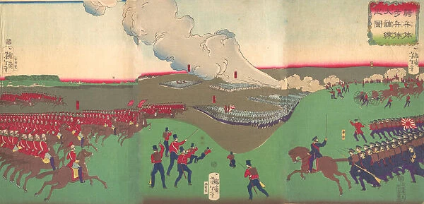 Illustration of Cavalry, Infantry and Soldiers Retreating (Kiheitai, hoheitai