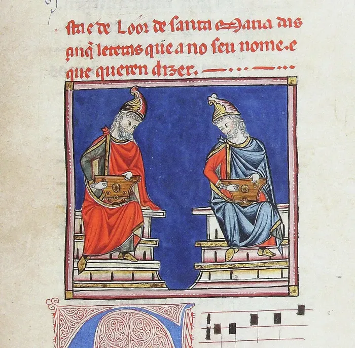 Framed Print : Illustration from the codex of the Cantigas de Santa Maria, c. 1280. Creator: Anonymous Framed Print : Illustration from the codex of the Cantigas de Santa Maria, c. 1280. Creator: Anonymous