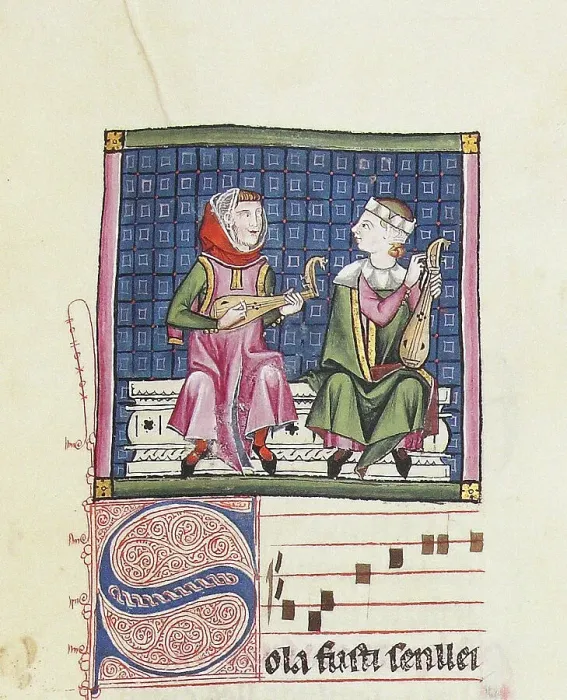 Framed Print : Illustration from the codex of the Cantigas de Santa Maria, c. 1280. Creator: Anonymous Framed Print : Illustration from the codex of the Cantigas de Santa Maria, c. 1280. Creator: Anonymous