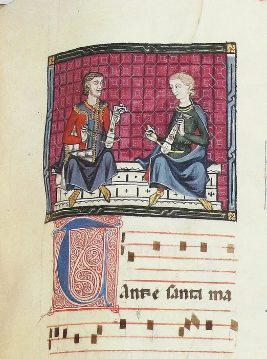 Framed Print : Illustration from the codex of the Cantigas de Santa Maria, c. 1280. Creator: Anonymous Framed Print : Illustration from the codex of the Cantigas de Santa Maria, c. 1280. Creator: Anonymous