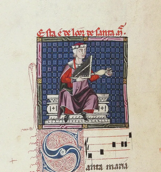 Framed Print : Illustration from the codex of the Cantigas de Santa Maria, c. 1280. Creator: Anonymous Framed Print : Illustration from the codex of the Cantigas de Santa Maria, c. 1280. Creator: Anonymous