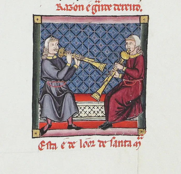 Framed Print : Illustration from the codex of the Cantigas de Santa Maria, c. 1280. Creator: Anonymous Framed Print : Illustration from the codex of the Cantigas de Santa Maria, c. 1280. Creator: Anonymous