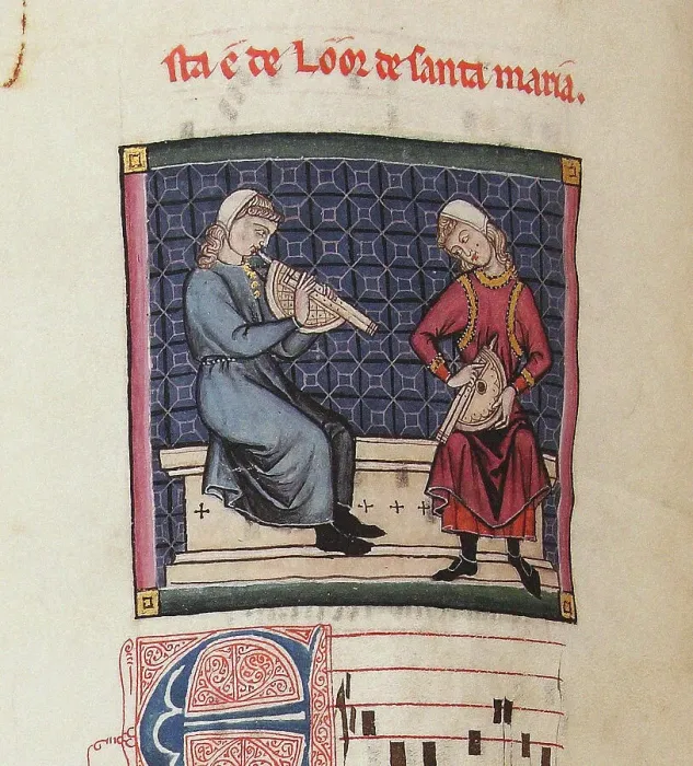 Framed Print : Illustration from the codex of the Cantigas de Santa Maria, c. 1280. Creator: Anonymous Framed Print : Illustration from the codex of the Cantigas de Santa Maria, c. 1280. Creator: Anonymous