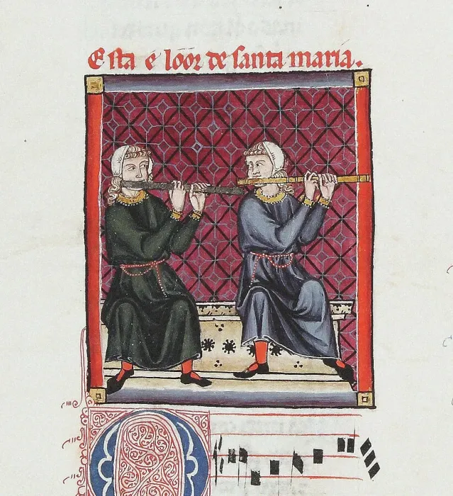 Framed Print : Illustration from the codex of the Cantigas de Santa Maria, c. 1280. Creator: Anonymous Framed Print : Illustration from the codex of the Cantigas de Santa Maria, c. 1280. Creator: Anonymous
