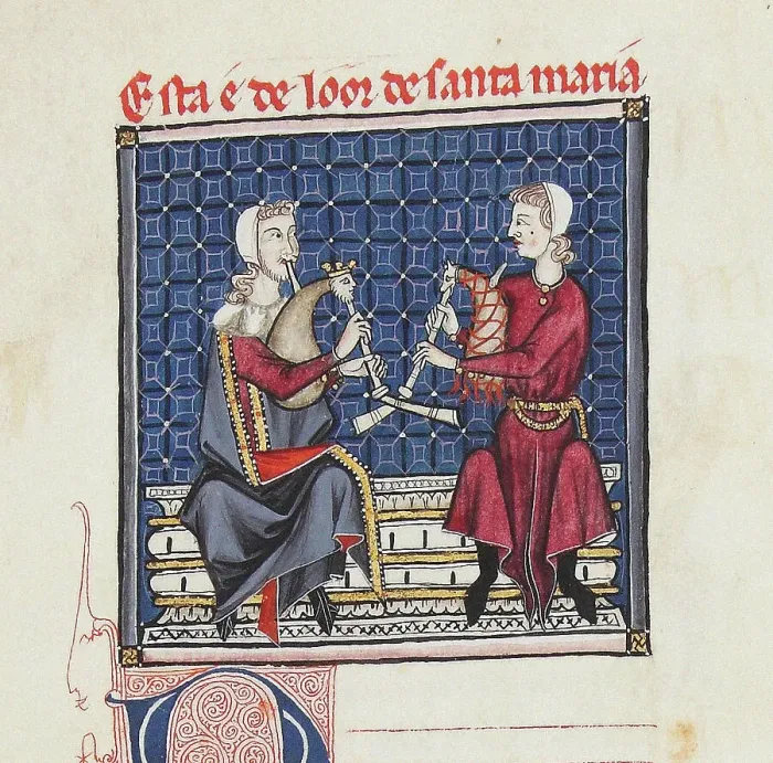 Framed Print : Illustration from the codex of the Cantigas de Santa Maria, c. 1280. Creator: Anonymous Framed Print : Illustration from the codex of the Cantigas de Santa Maria, c. 1280. Creator: Anonymous