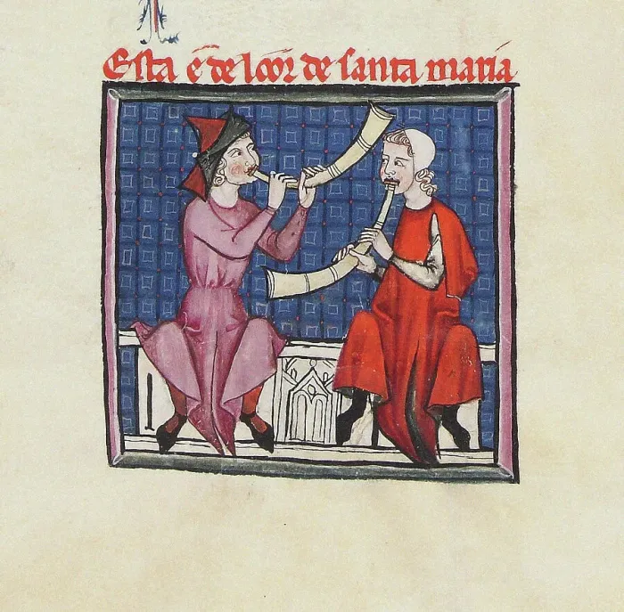 Framed Print : Illustration from the codex of the Cantigas de Santa Maria, c. 1280. Creator: Anonymous Framed Print : Illustration from the codex of the Cantigas de Santa Maria, c. 1280. Creator: Anonymous